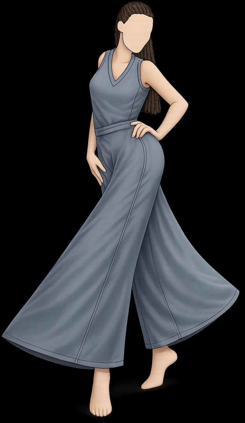 Manojo de Moldes Enterizos Moda Dama – Escalado 5 Tallas (By Marco Tulio Muñoz) - Imagen 6